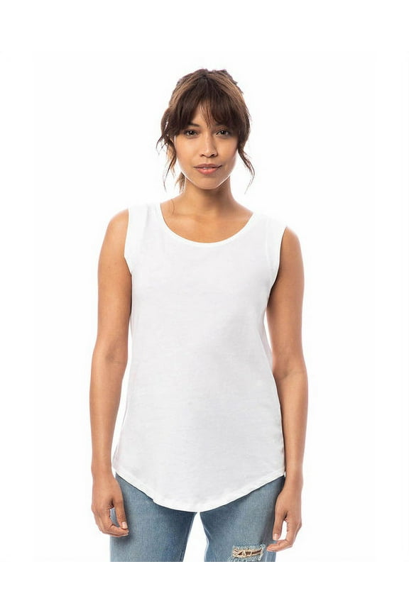 AA4013 Alternative Ladies Cap-Sleeve Satin Jersey White 2XL