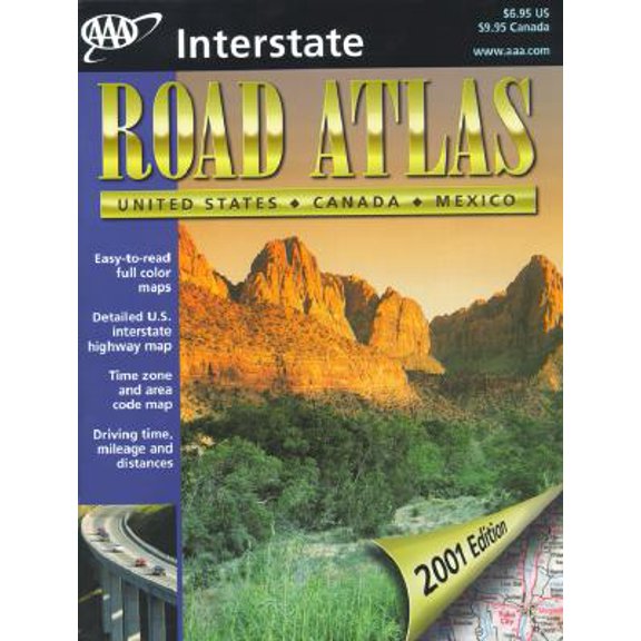 Pre-Owned AAA 2001 Interstate Road Atlas