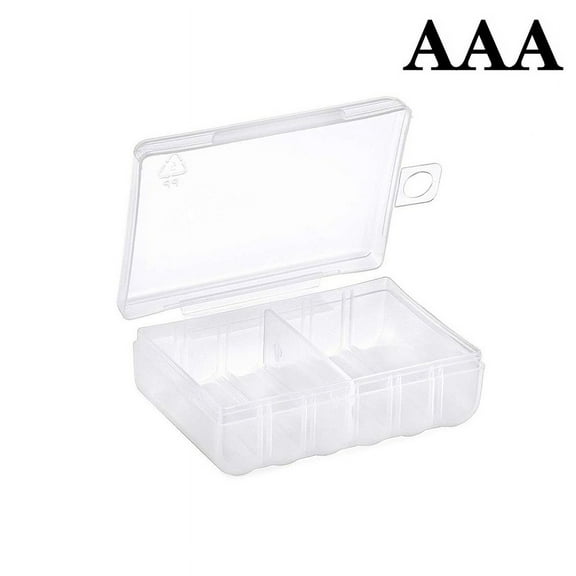 (AAA) 6 Slots Transparent Battery Storage Case Holder Hard Plastic Case Storage Battery Box For AA/AAA Battery Organizer Box