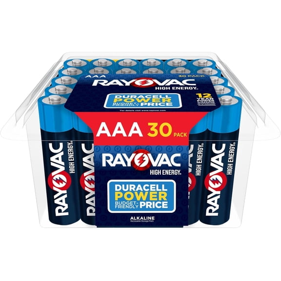 AAA Batteries, Triple A Battery Alkaline, 30 Count