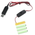 AAA Battery Eliminator USB Power Supply Cable Replace for 4x 1.5V AAA