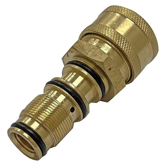AAA C40 Pump Outlet Connector 5140130-25, 3/8 Quick Connect Fitting with O-Rings, Brass High Pressure Replacement Part for AAA Pumps