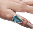 thumbnail image 1 of AAA Coffin Blue Topaz Ring, Natural Blue Topaz Ring, November Birthstone, Womens Ring, Coffin Ring, 925 Sterling Silver, Christmas, Handmade, Statement Jewelry, Coffin Shape Gemstone Ring, 1 of 7