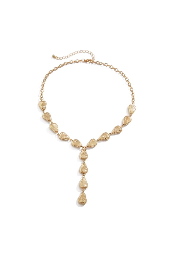 AAA Freshwater Pearl Pendant Pearl Strand Necklace Dainty Pearl Net Necklace in 18K Gold Plated for Women Mesh Pendant Necklace