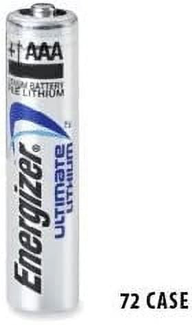 AAA Lithium Batteries Energizer 72 Case L92
