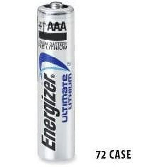 AAA Lithium Batteries Energizer 72 Case L92