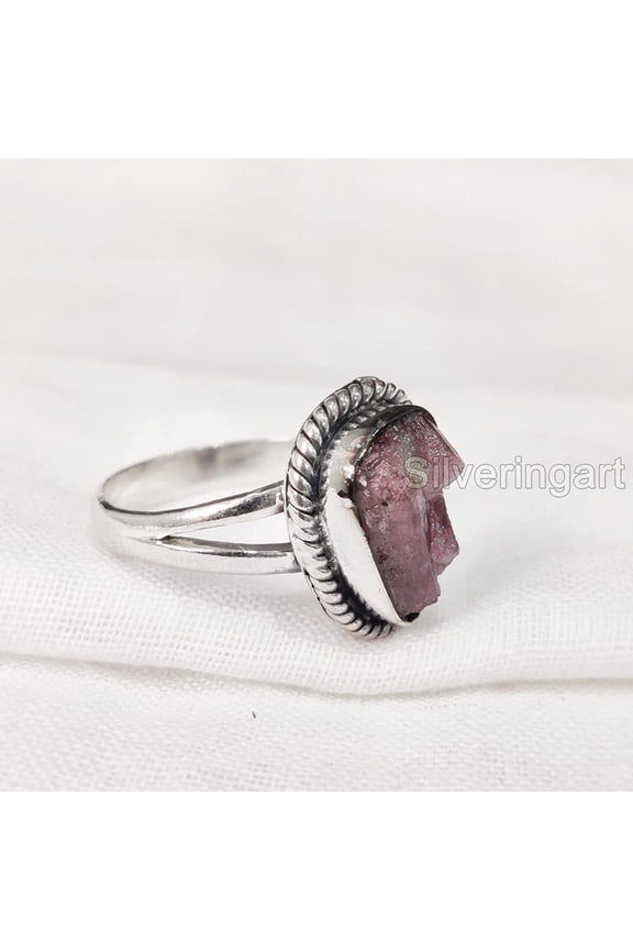 AAA Natural Ruby Ring, Rough Ruby Gemstone Ring, July Birthstone, Bohemian Ring, 925 Sterling Silver, Womens Ring, Christmas, Thanksgiving, Handmade, Statement Jewelry, Raw Gemstone Jewelry