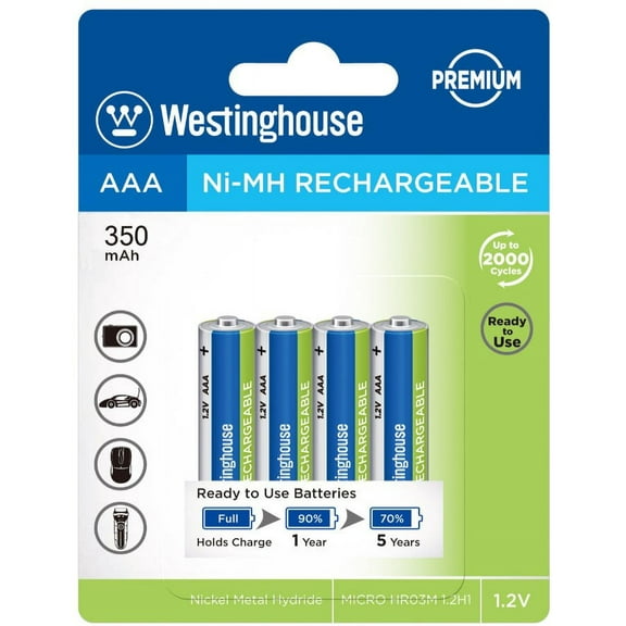 AAA Ni-Mh Rechargeable Batteries Pack of 4