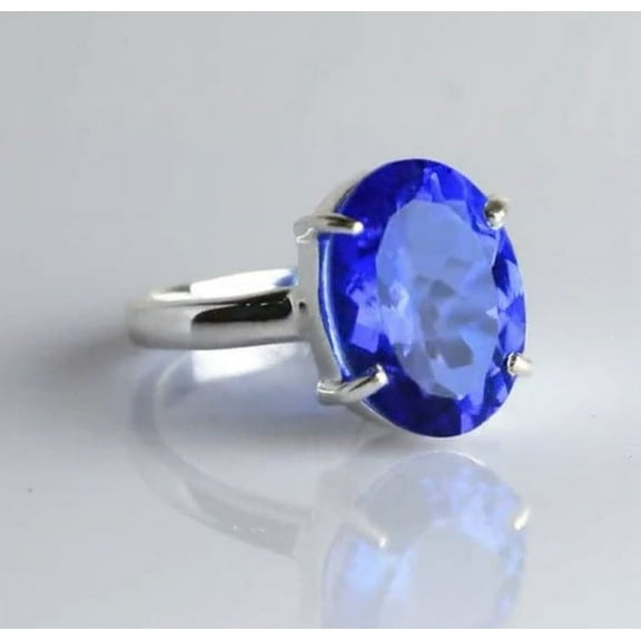 AAA+Quality Natural Genuine Tanzanite Gemstone Ring 6.25 Carat 925 Sterling Silver Handmade Tanzanite Ring For Men And Woman Promise Ring