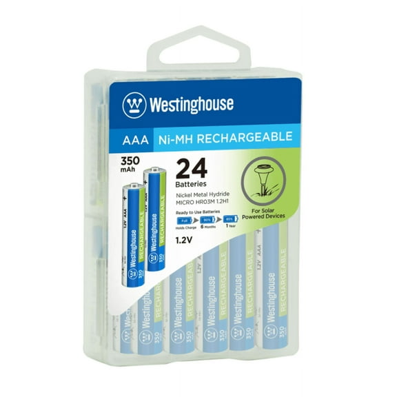 AAA Rechargeable Batteries 24-Pack Ni-Mh
