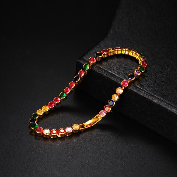 AAA Round Color Zircon Bracelet Fashion Women Hand Jewelry