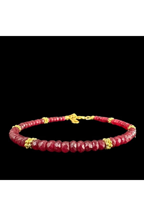 AAA Ruby Beads Bracelet: Handmade Gemstone Bracelet, Gift Item