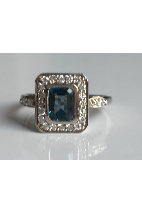 AAA quality natural swiss bt ,bluetopaz,handmade ring,engagement ring,925 ring,anniversary ring,gifts