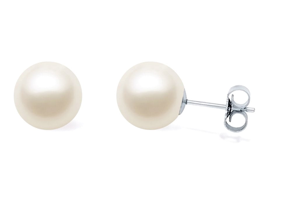 PremiumPearl Freshwater Cultured Pearl Set - Pendant & Earrings In Sterling Silver, AAAA Quality
