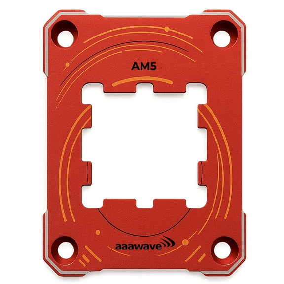 AAAwave AM5 CPU Contact Sealing Frame, Anti-Bending Contact Frame & Fixing Frame, CPU Guard Protects AM5 Socket Components for Ryzen 7000/8000G/9000 - Red