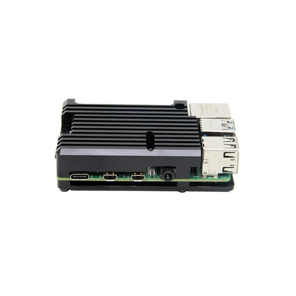 AAAwave Aluminum Alloy Passive Cooling Case for Raspberry Pi 4B (Black)