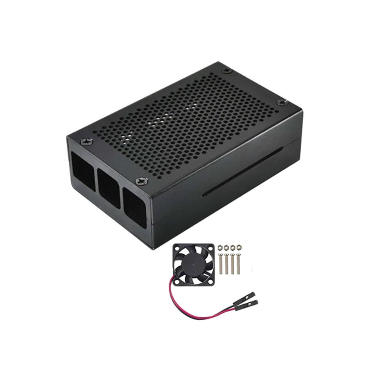 Raspberry Metal Box AAAwave Aluminum Metal Box Case With Cooling Fan For Raspberry Pi 4B ...