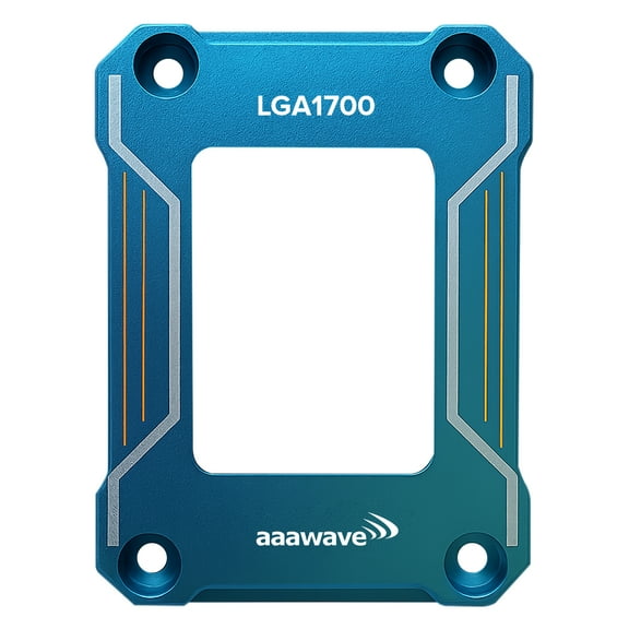 AAAwave LGA1700 CPU Contact Frame, Anti-Bending Fixing Bracket for Intel 12th/13th/14th Gen, Even Pressure CPU Guard, Aluminum Alloy Blue Contact Frame with Screwdriver - Blue