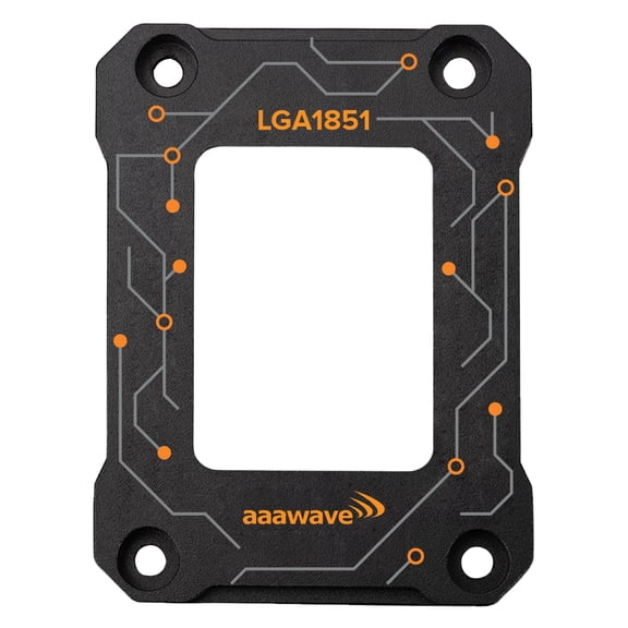AAAwave LGA1851 CPU Contact Frame, Anti-Bending Fixing Bracket for Intel 15th Gen & Core Ultra Series 200 CPUs, Optimized Contact Pressure, Easy Installation, All Aluminum Alloy Frame - Black
