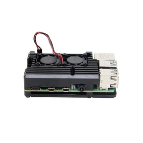 AAAwave ODS675 Aluminum Alloy Case with Dual Fan For Raspberry Pi 4 B Black