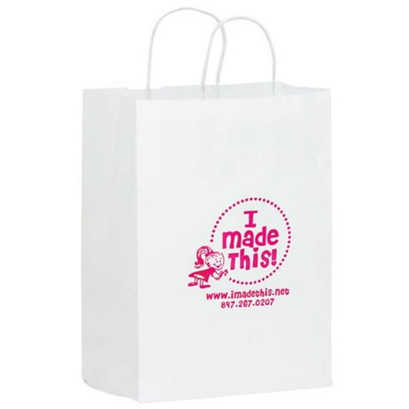 AAB 1W10513 Kraft Shoppers Paper with White - Pack of 250