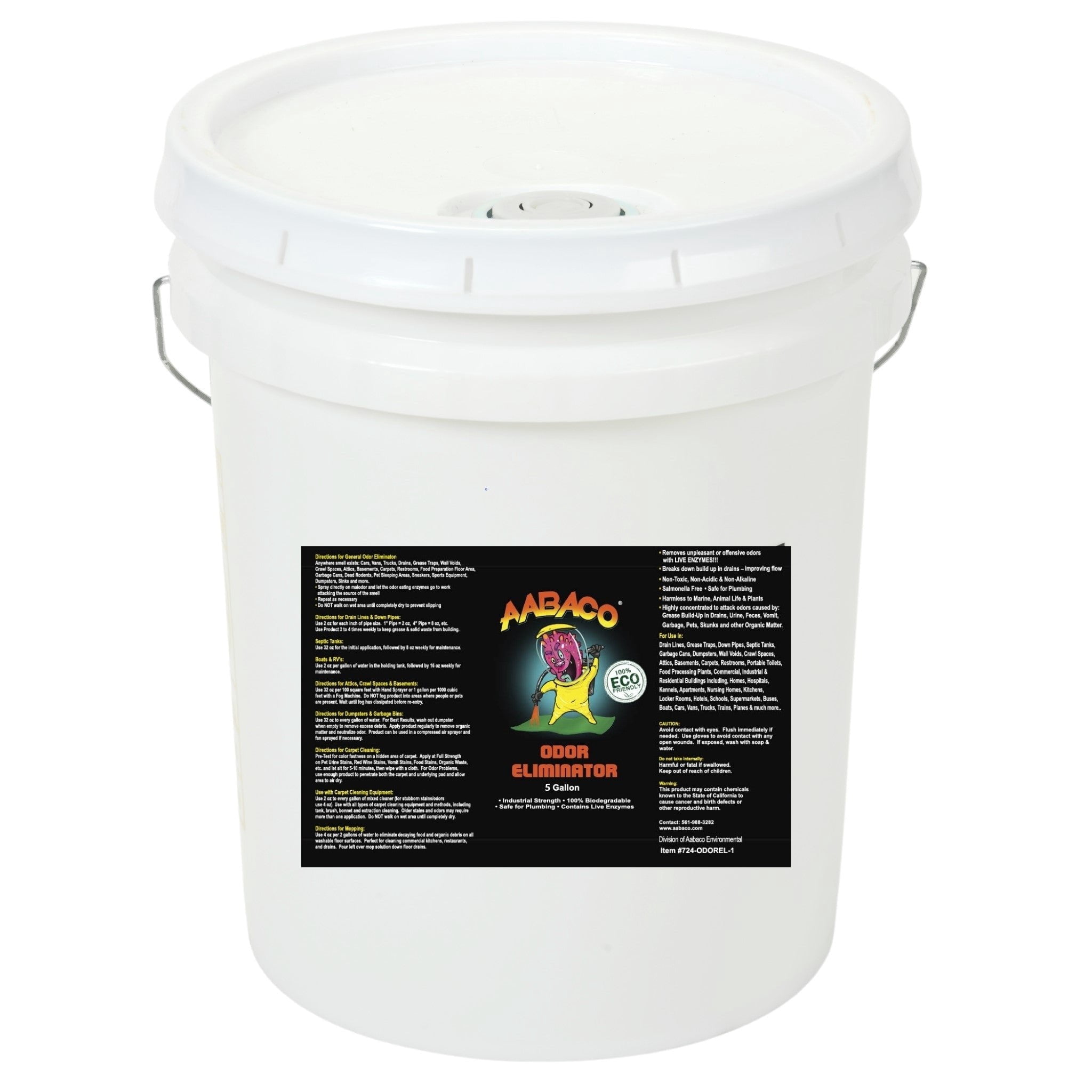 Aabaco Odor Eliminator Spray, Industrial Strength Deodorizer, 5 Gallon