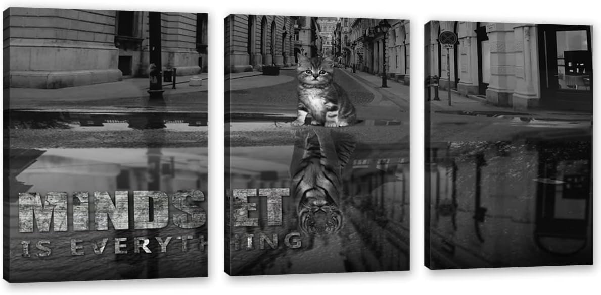 AABERIC 3 Panels Motivational Canvas Wall Art Inspirational Wall Art