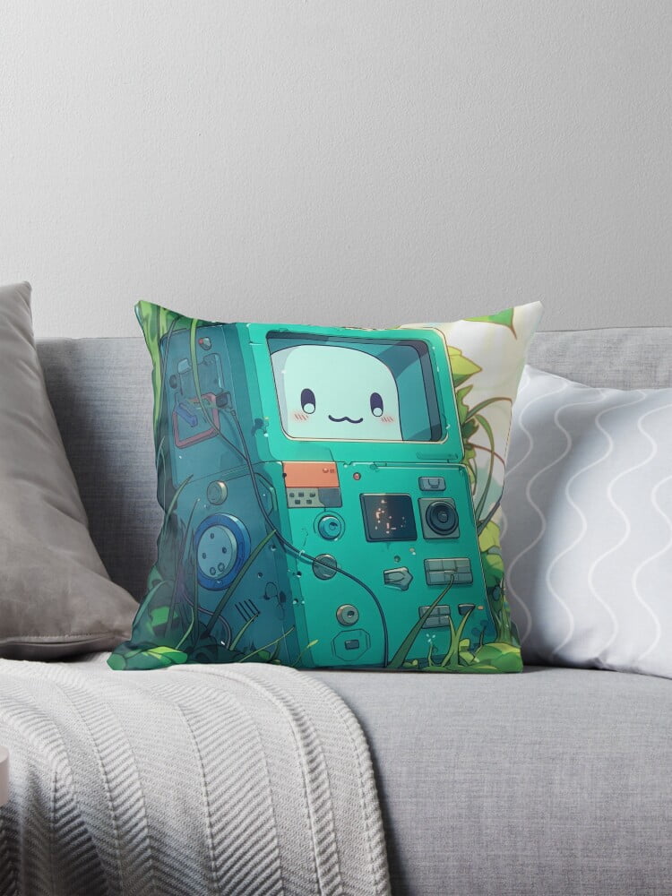 AABERIC Adventure Time x Spirited Away Remix | BMO Throw Pillow Covers ...