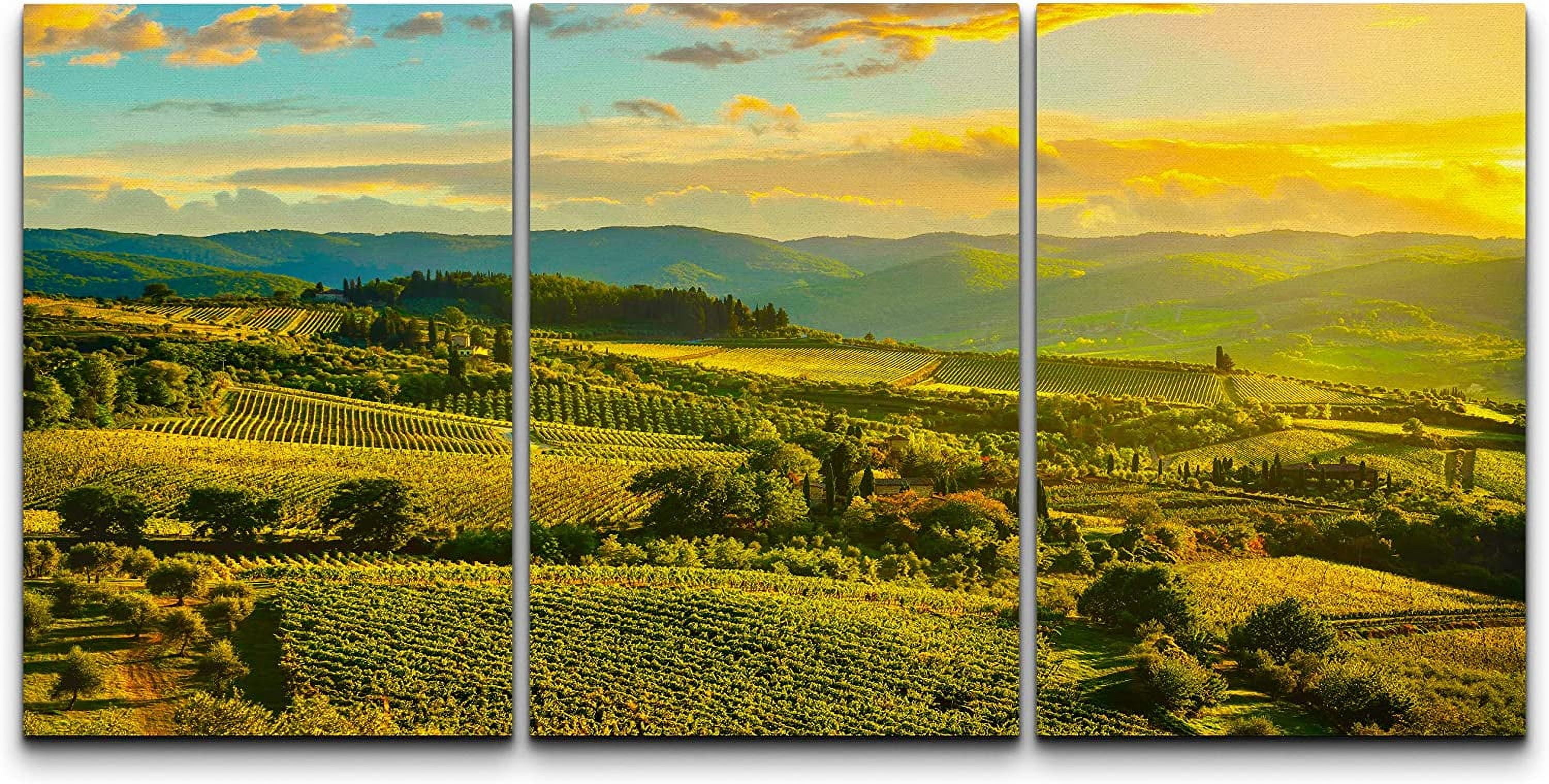 aaberic-canvas-print-wall-art-set-rustic-italian-wine-vineyard