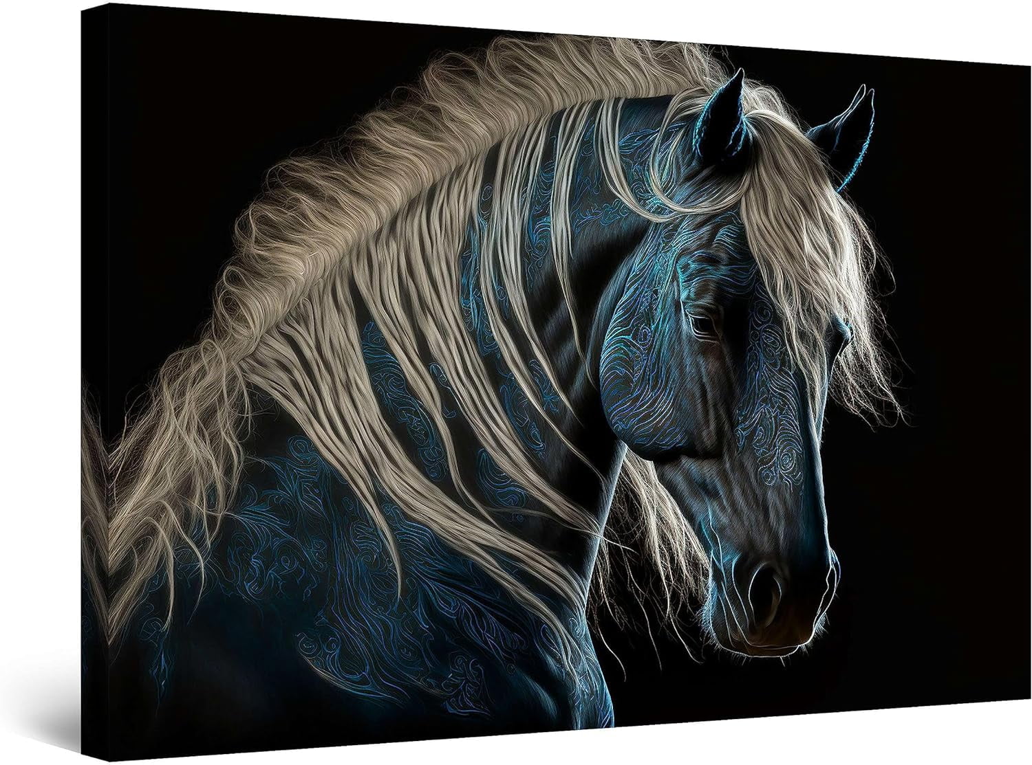 AABERIC Canvas Wall Art Decor Horses Running in the Sand Animal