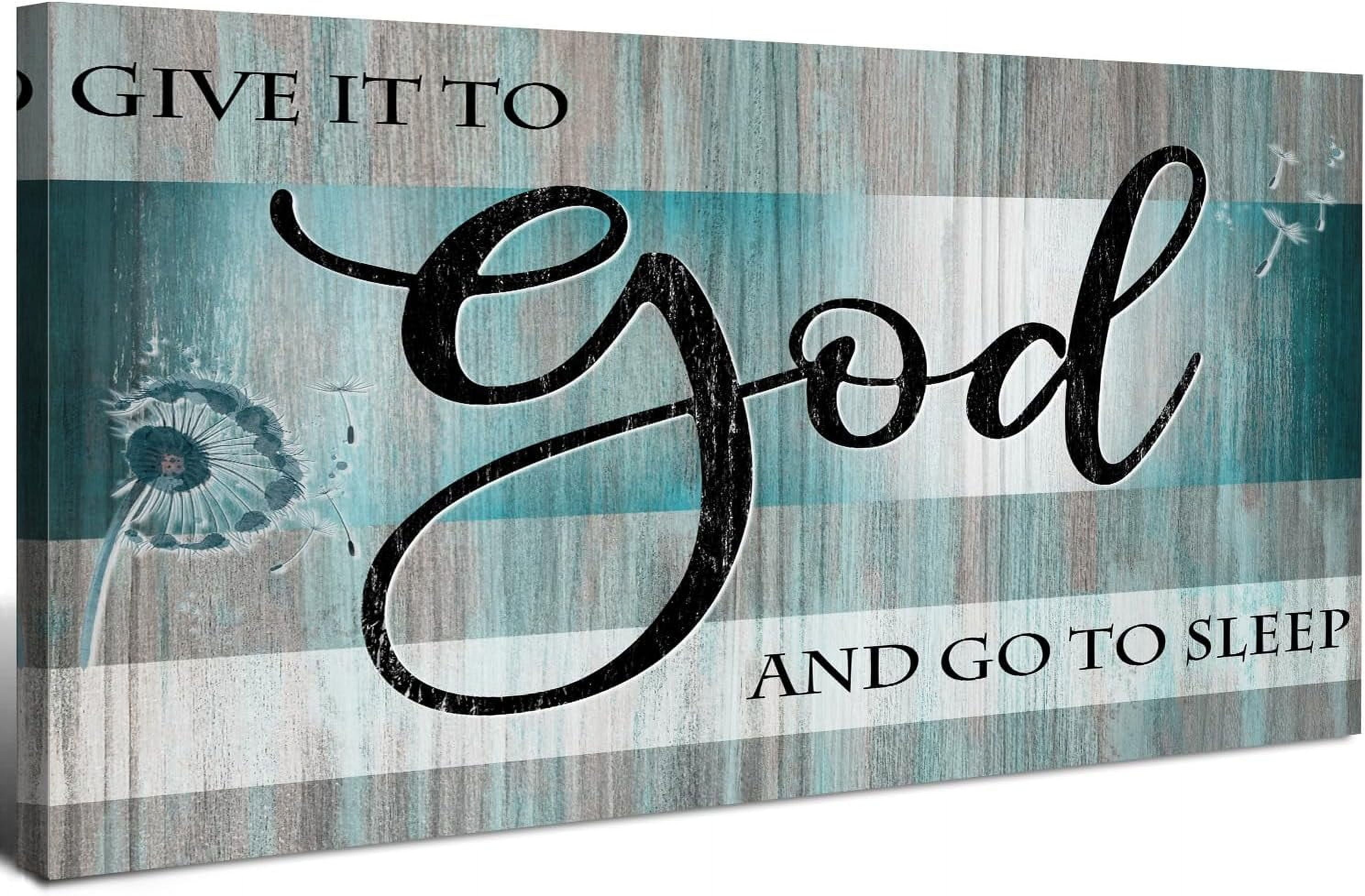 AABERIC Christian Wall Decor Religious Wall Art Give It to God and Go ...