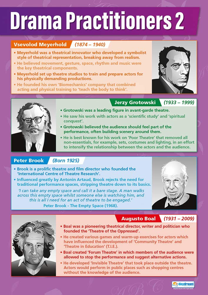 Styles Of Musical Theater Educational Poster 33x23.5 - Laminated Drama Classroom Decor