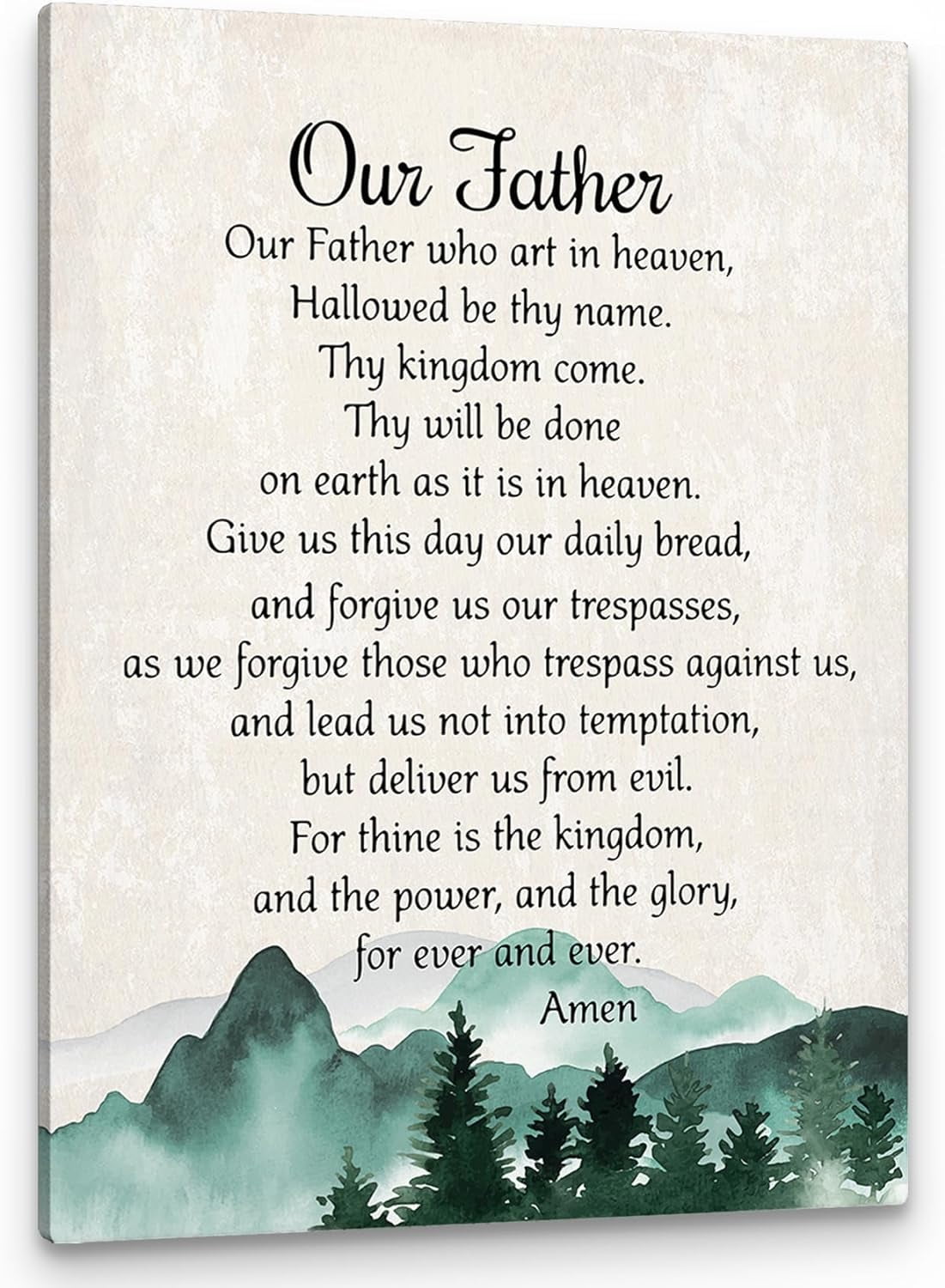 AABERIC Our Father Prayer Wall Decor Christian The Lords Prayer Wall AABERIC Our Father Prayer Wall Decor Christian The Lords Prayer Wall