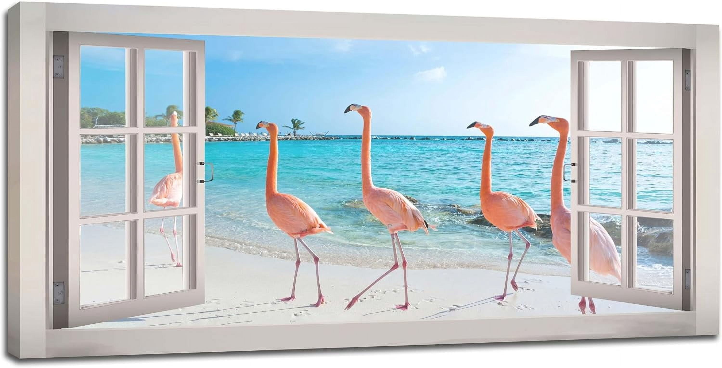 Wall26 16x24 Beach Wall Art – Tropical Landscape Canvas Print, Framed, Ready To Hang, Modern US Made Decor