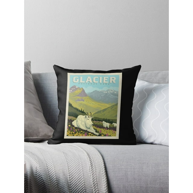 Aaberic Glacier National Park Throw Pillow Covers Cases Cushion Cover 