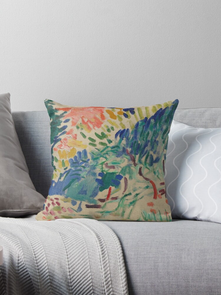 Satoshi Matisse: Bitcoin Throw Pillow