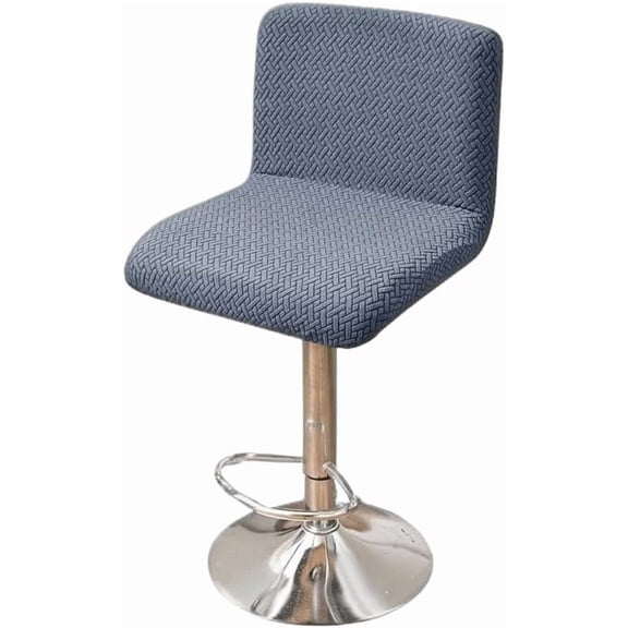 XUELC Stretch Bar Stool Covers with Backrest - Washable Square Swivel Seat Slipcovers for Counter Height Barstools, Mid-Low Back Chair Protectors for Home, Pub, Coffee Shop