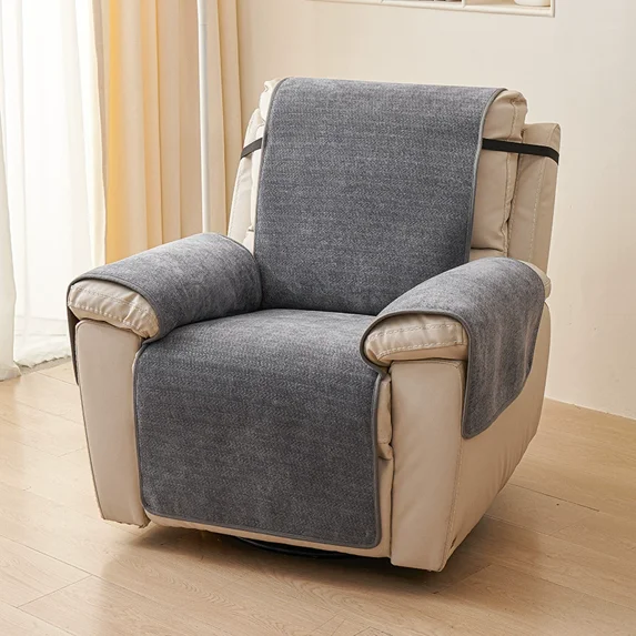 XUELC Soft Chenille Recliner Chair Cover - Washable Slipcover for Reclining Chairs, Furniture Protector for Pets/Kids (Fits Small Recliner 22 Inch)