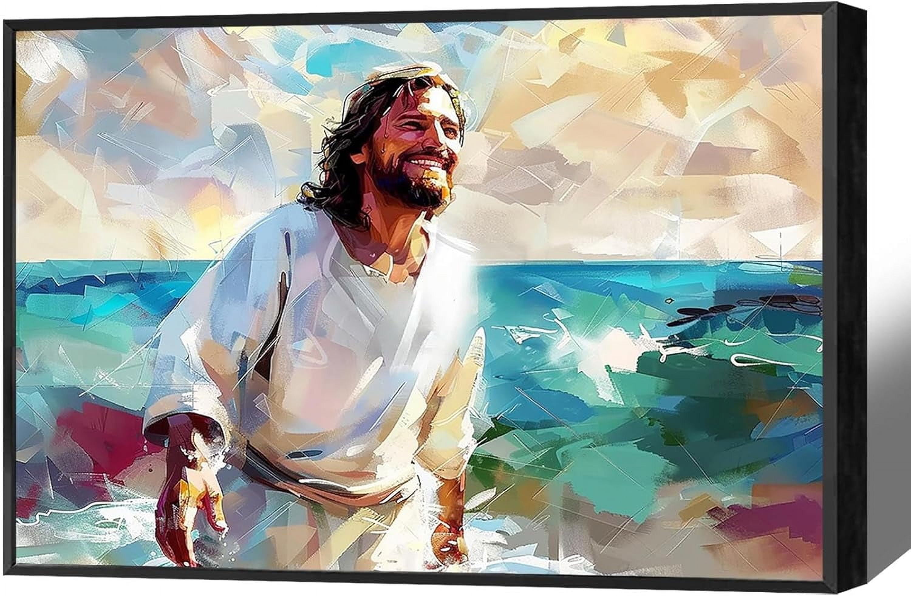 AABERIC Jesus Christian Scripture Canvas Wall Art Minimalist Boho ...