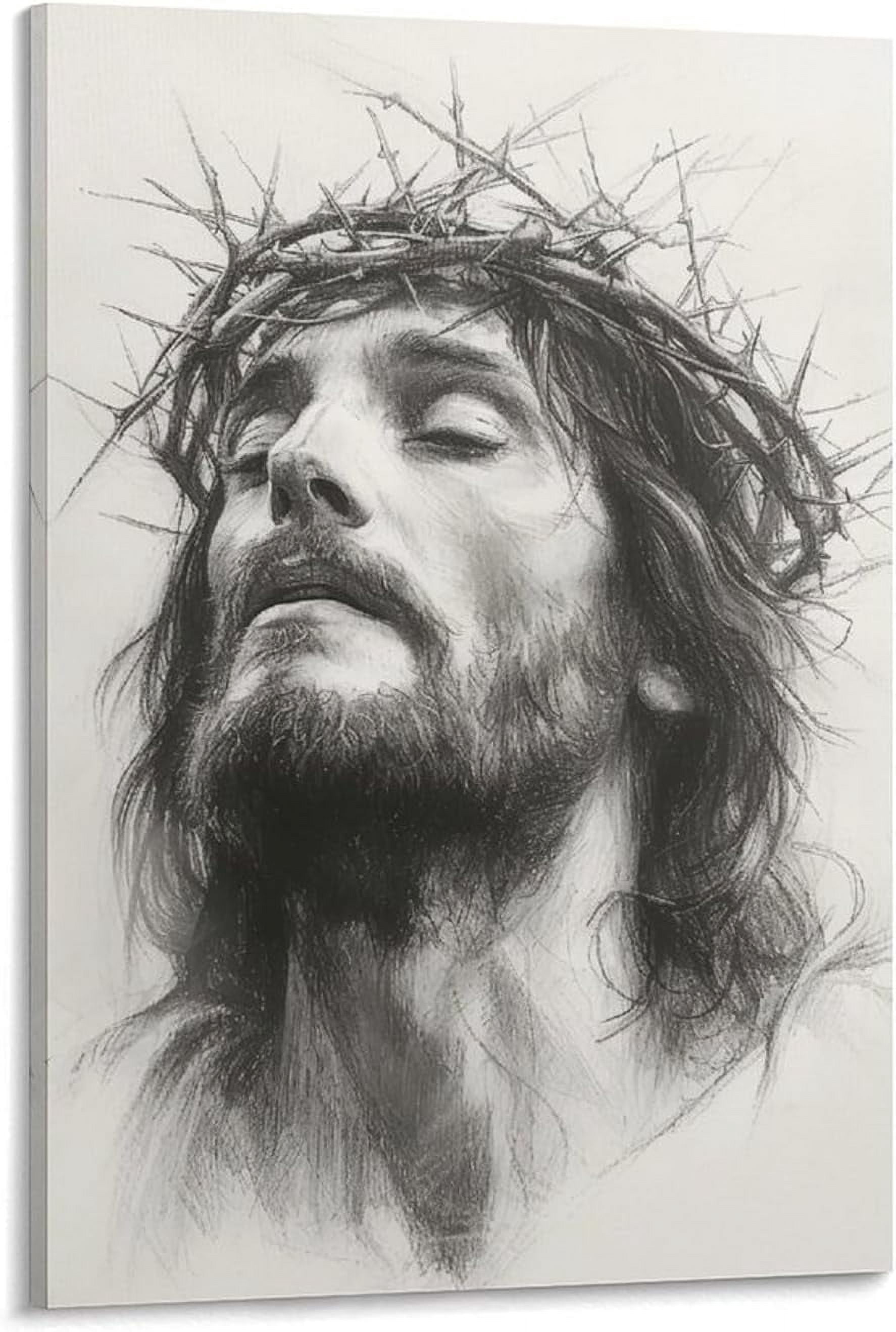 AABERIC Jesus Persecution Wall Art Crown of Thorns Christ Poster God ...