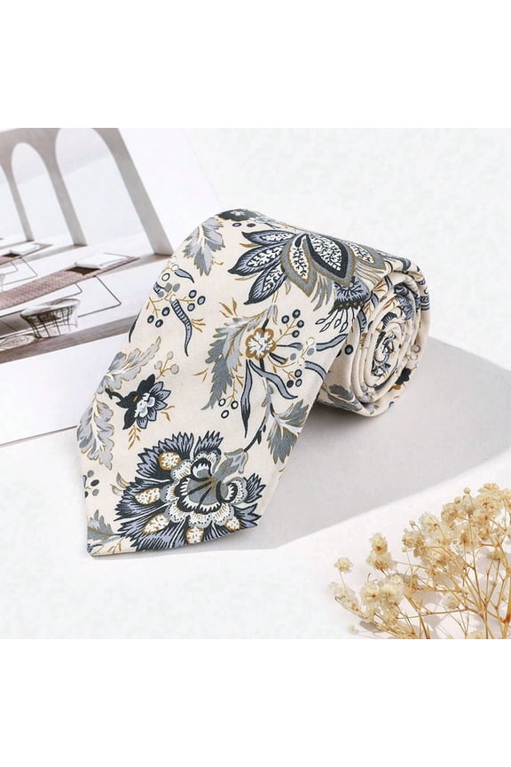 Men's cotton tie - 3.1 inches wide - Suitable for business formal and casual occasions - Hand-tied vintage pattern - Easy to tie(2pcs)