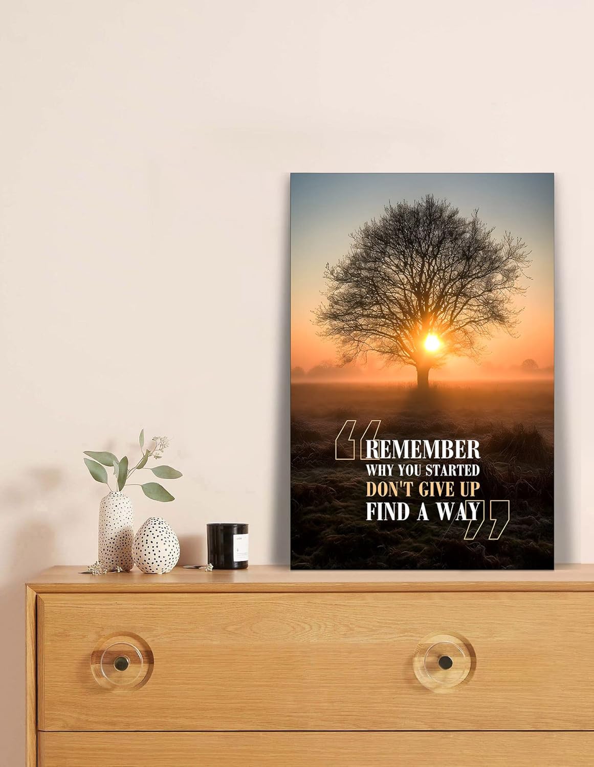 AABERIC Mindset is Everything Motivational Canvas Office Wall Art ...