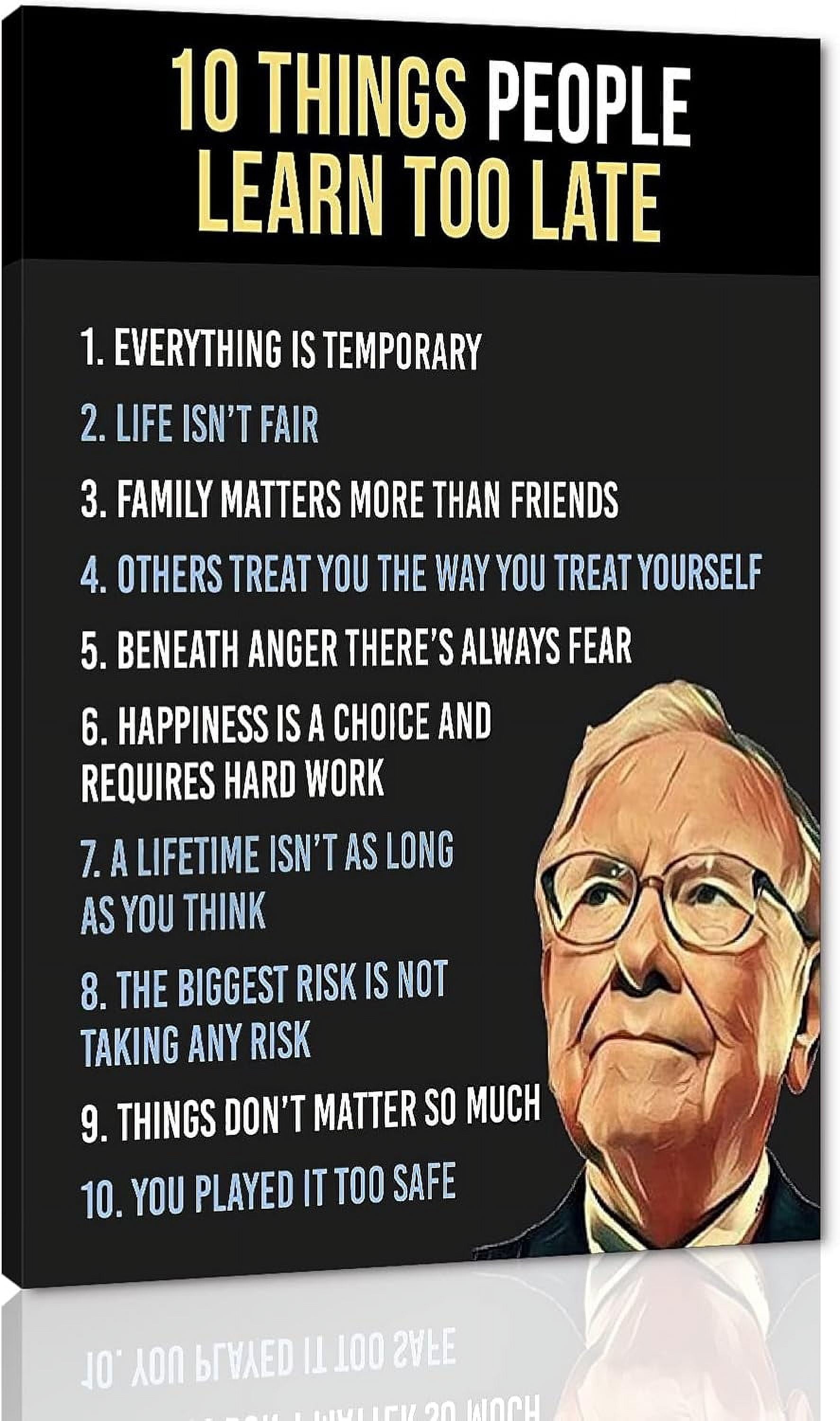 Aaberic mindset is everything motivational canvas office wall art