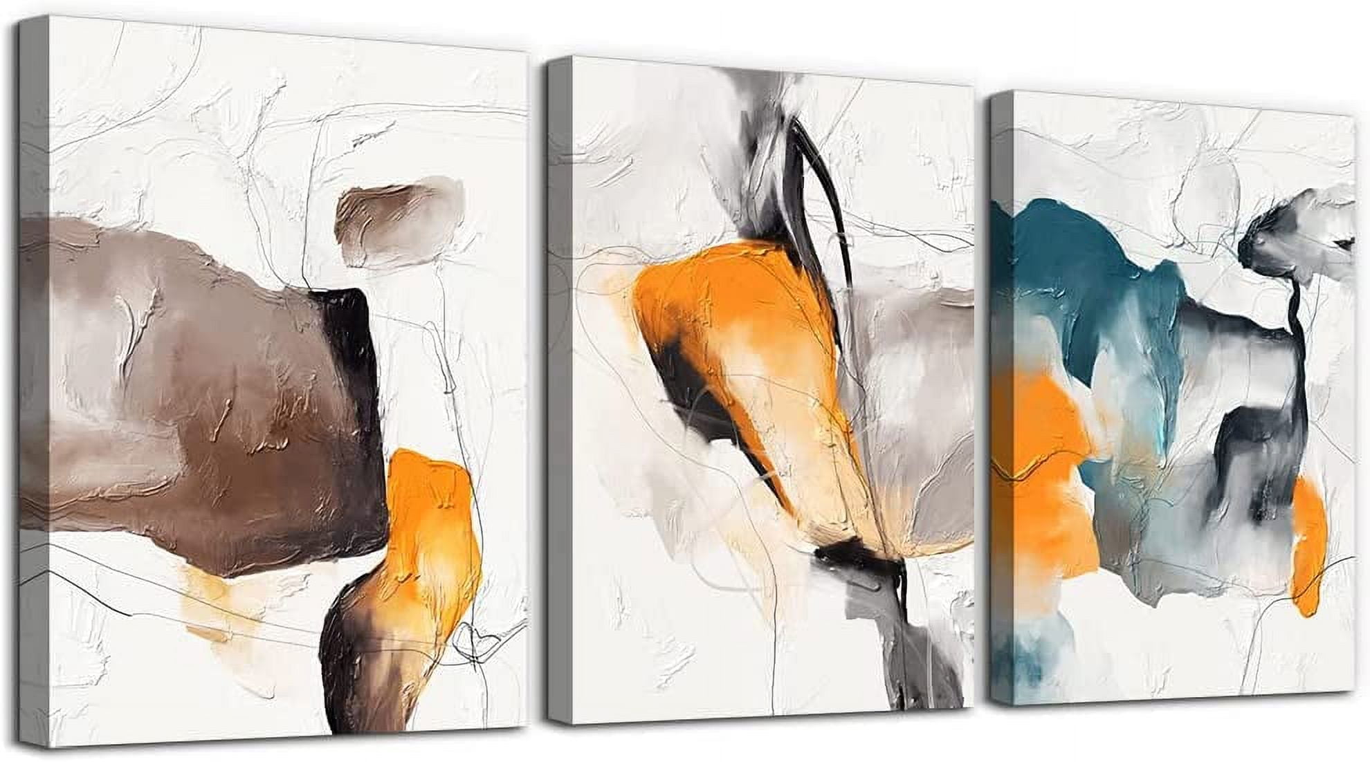 AABERIC Minimalist Abstract Canvas Wall Art For Living Room Boho Wall ...