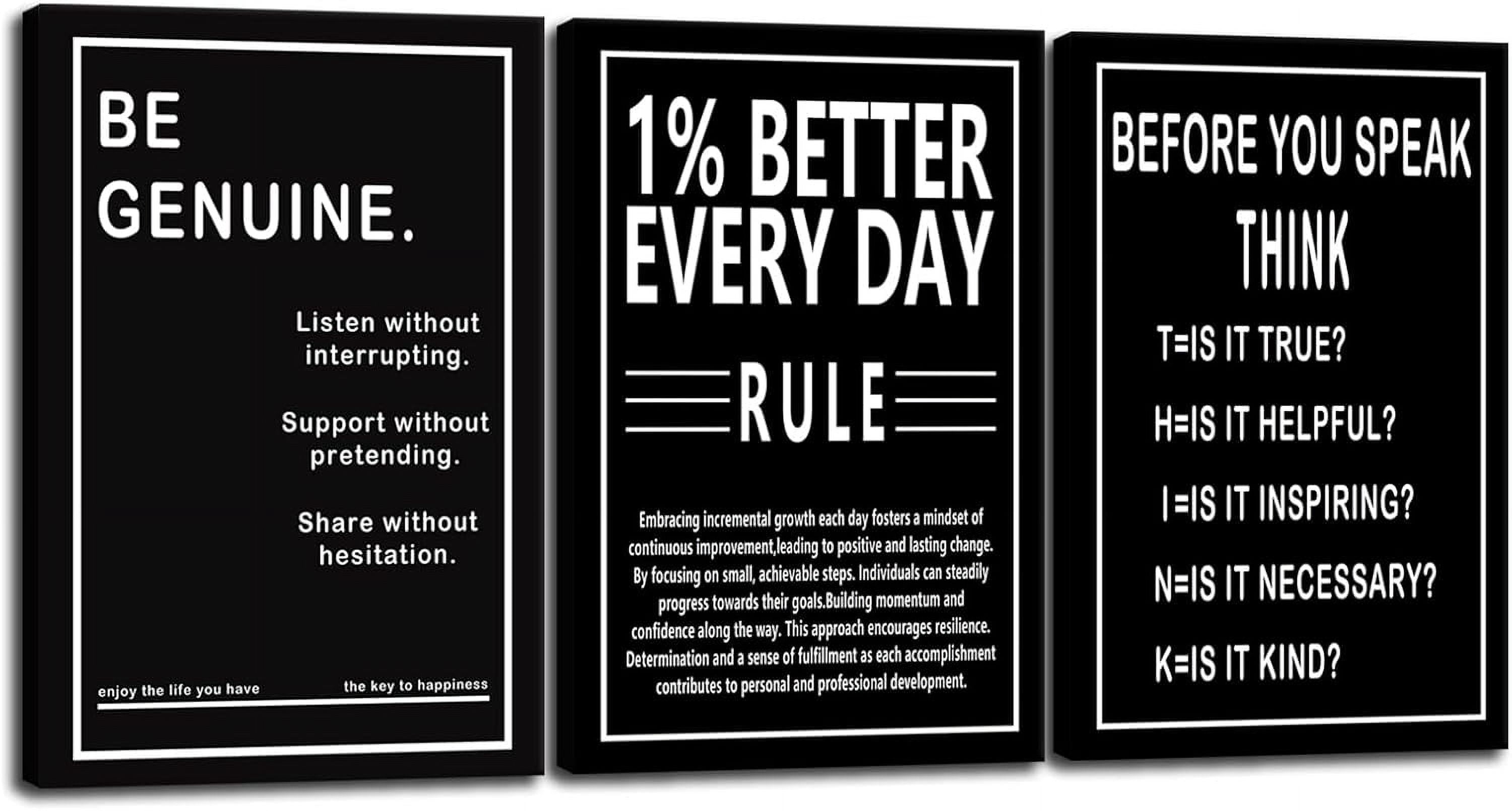AABERIC Motivational Canvas Wall Art Money Never Sleeps Verb Painting ...