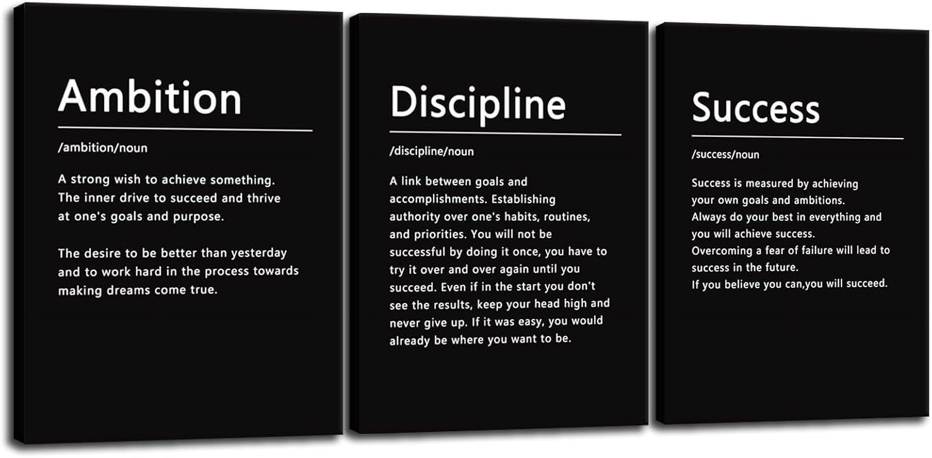AABERIC Motivational Canvas Wall Art Money Never Sleeps Verb Painting ...
