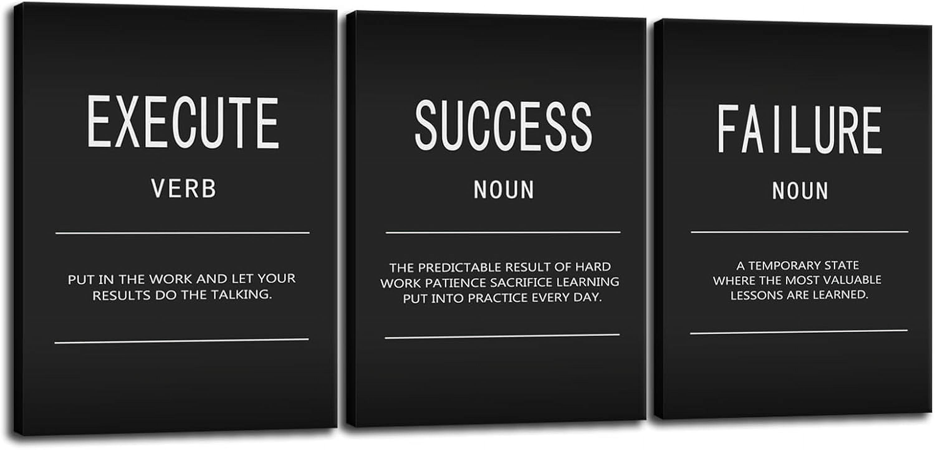 AABERIC Motivational Canvas Wall Art Money Never Sleeps Verb Painting ...