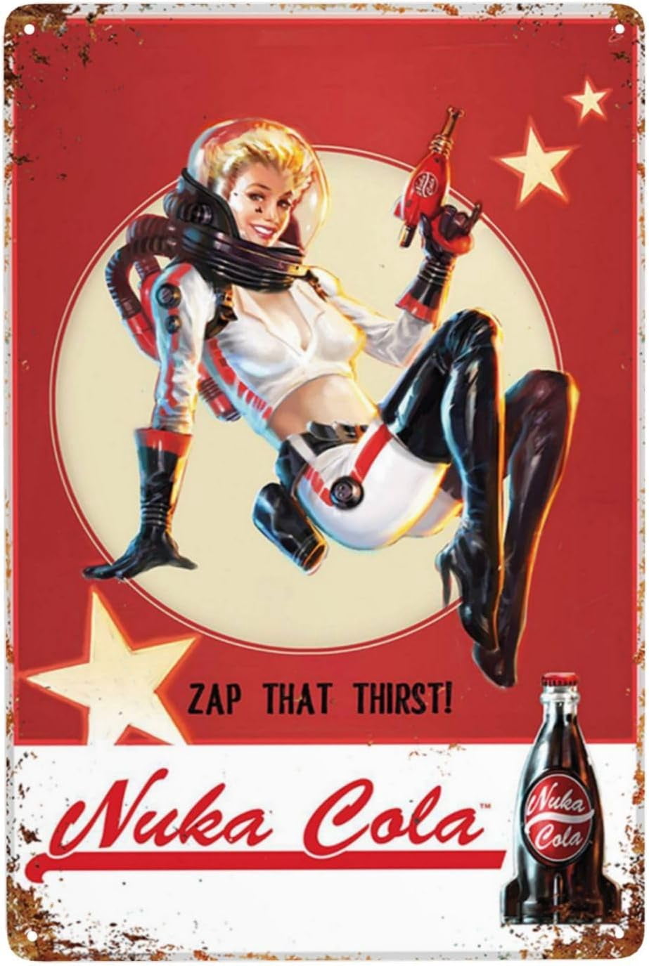 Plaque Métal Nuka Cola Fallout – Déco Bar Garage 30x20 Cm, Neuve En étain