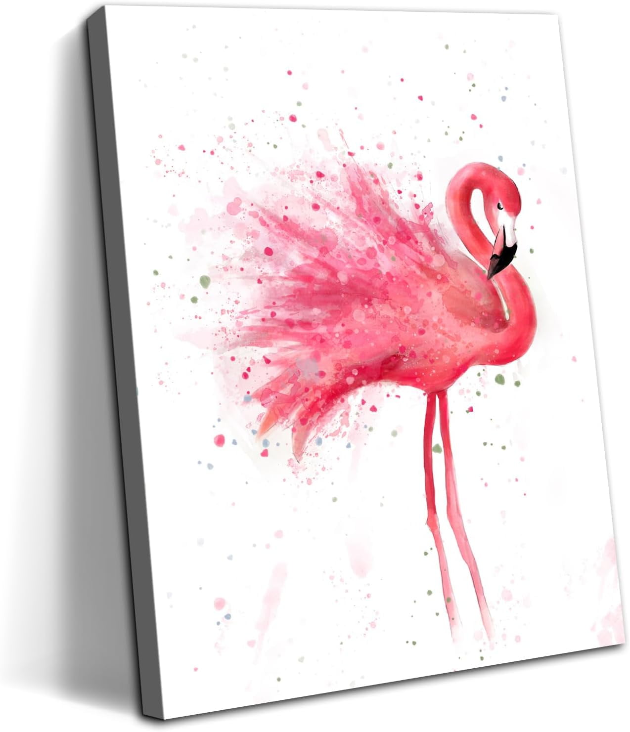 AABERIC Pink Flamingo Wall Art Decor Watercolor Canvas Prints Painting