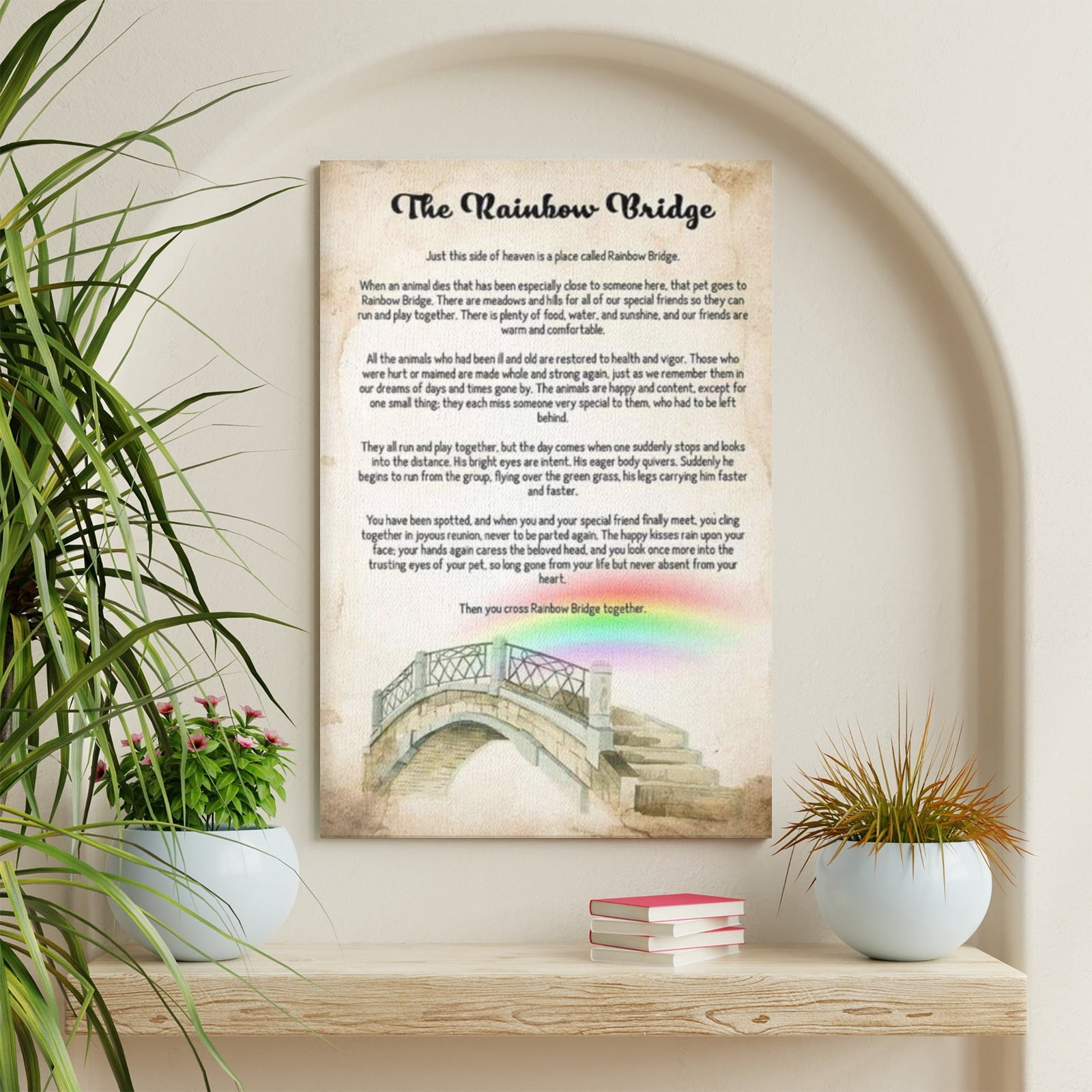 AABERIC Rainbow Bridge Poem Wall Art Inspirational Quotes Posters for ...